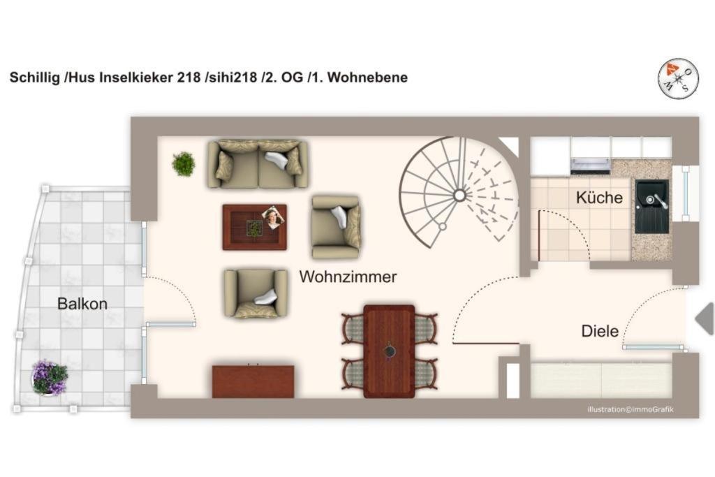 Apartmán Hus Inselkieker Hus Inselkieker 218 Schillig Exteriér fotografie